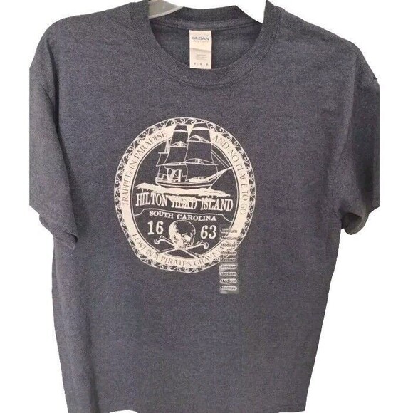 Hilton Head SC Blue Tee Men's Size Medium T Shirt - Picture 4 of 4